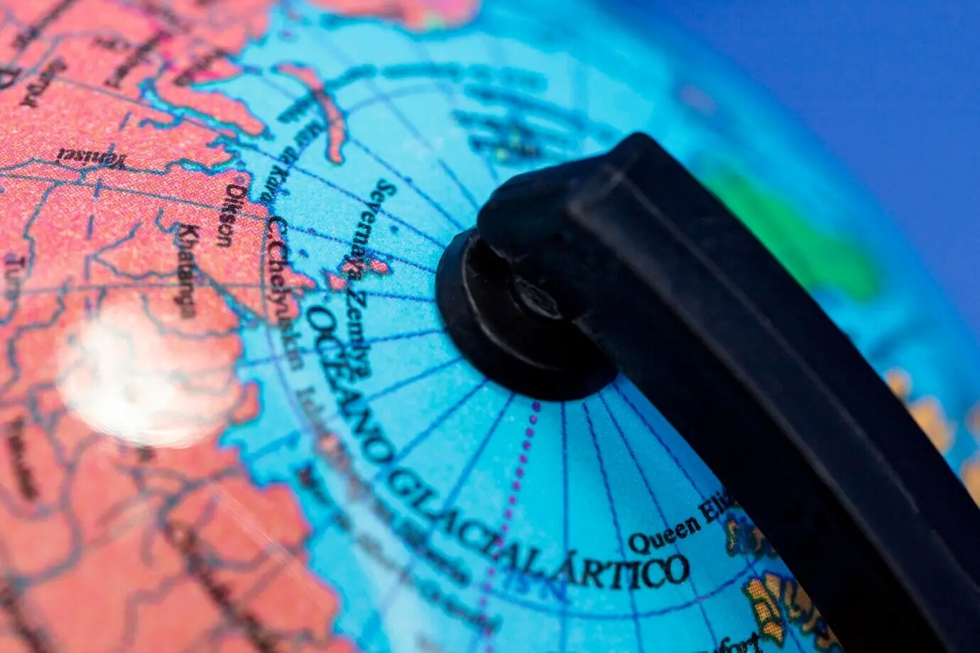 Nahaufnahme eines Erdglobus